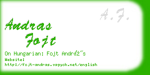 andras fojt business card